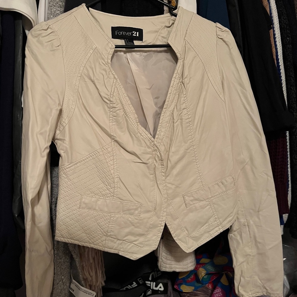 White Pleather Jacket